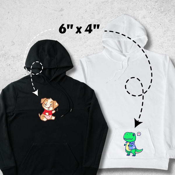 6x4 Inch DTF Transfer - Wide Chest Text Design