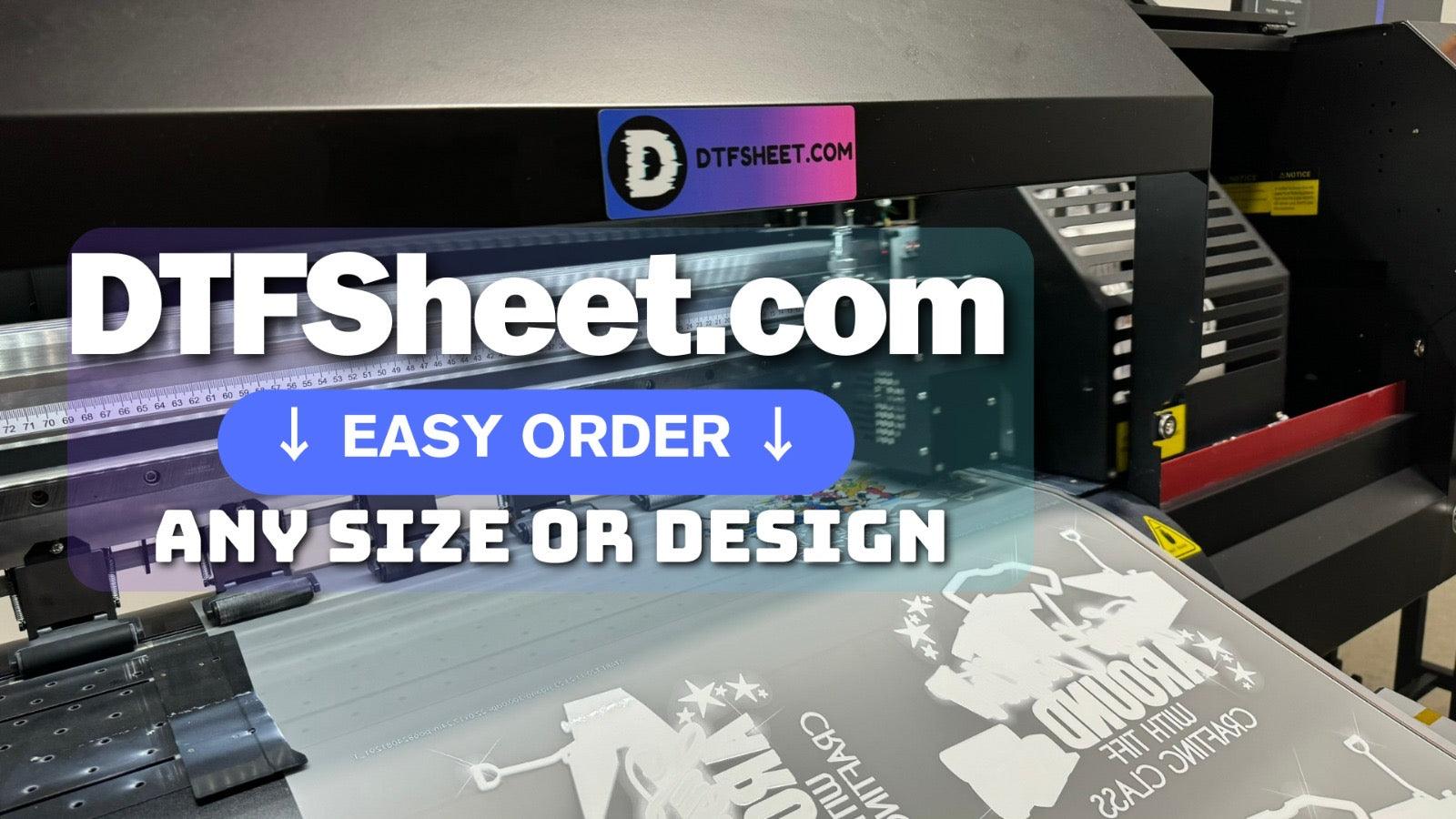 Custom Direct to Film (DTF) Print Service – 50x75cm Printed Transfer Sheet