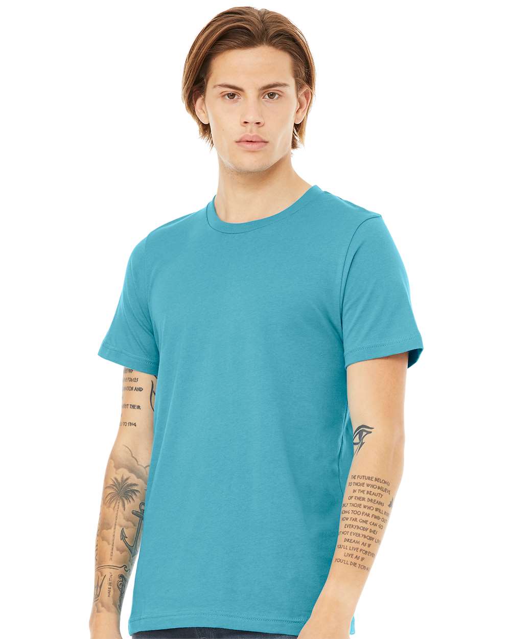 BELLA + CANVAS - CVC Jersey Tee - 3001CVC - Heather Aqua