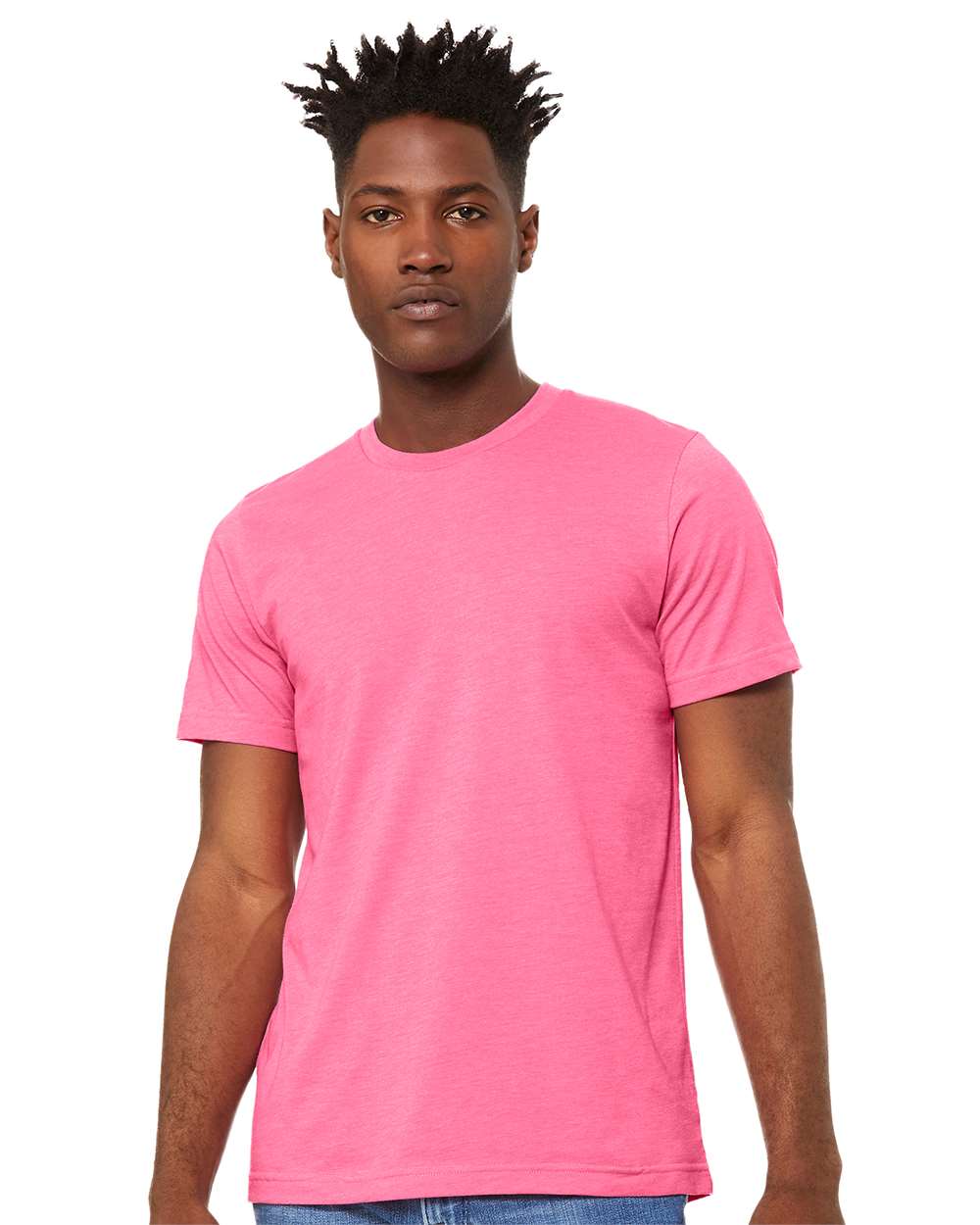 BELLA + CANVAS - CVC Jersey Tee - 3001CVC - Heather Charity Pink