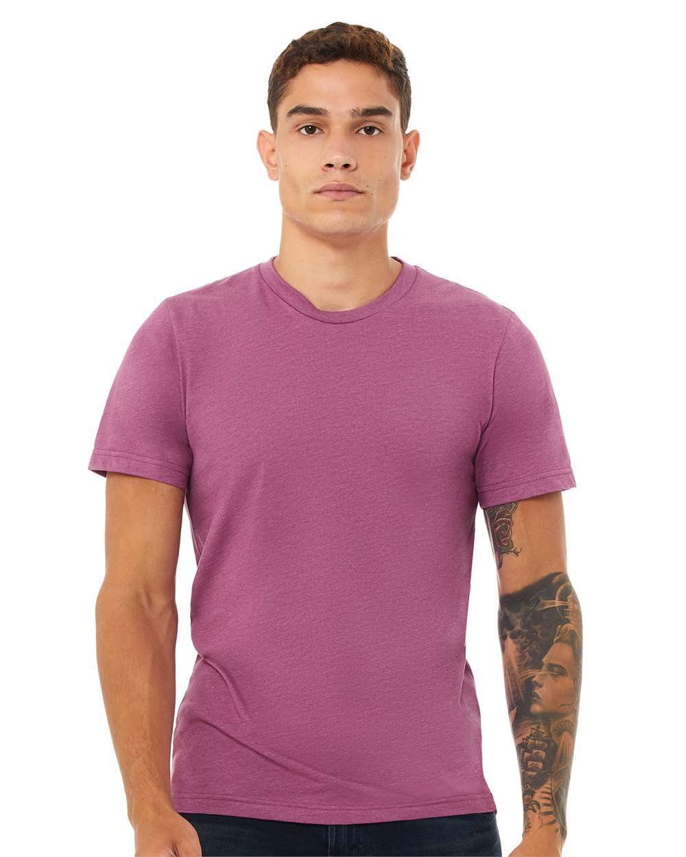 BELLA + CANVAS - CVC Jersey Tee - 3001CVC - Heather Magenta