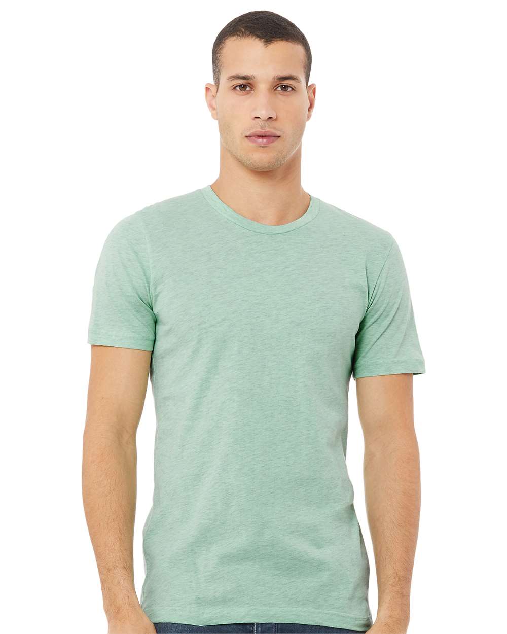 BELLA + CANVAS - CVC Jersey Tee - 3001CVC - Heather Prism Mint