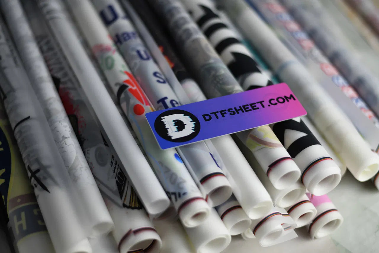 Custom DTF transfers ready to press