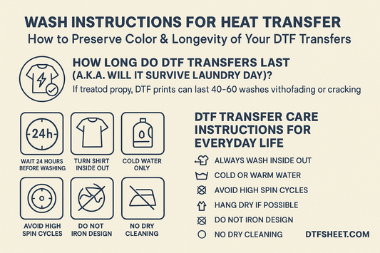 Wash Instructions for Heat Transfer: How to Preserve Color & Longevity of Your DTF Transfers