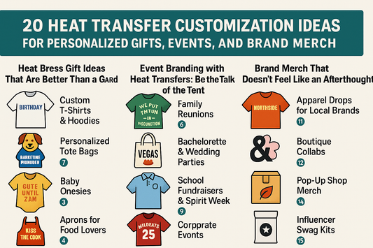 20 Heat Transfer Customization Ideas for Personalized Gifts, Events, and Brand Merch