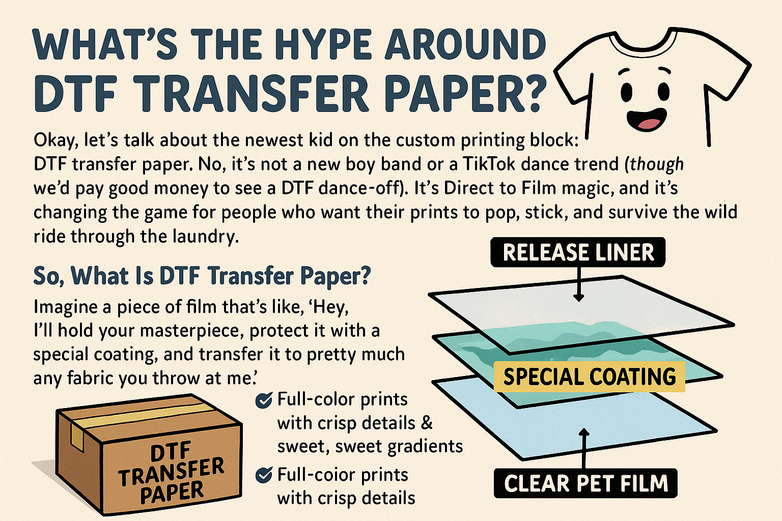 DTF Transfer Paper Explained: What It Is, How It Works & Why It’s a Game-Changer for Custom Printing