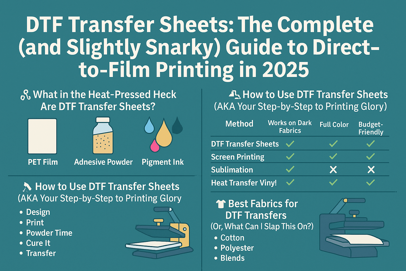 DTF Transfer Sheets: The Complete (and Slightly Snarky) Guide to Direct-to-Film Printing in 2025