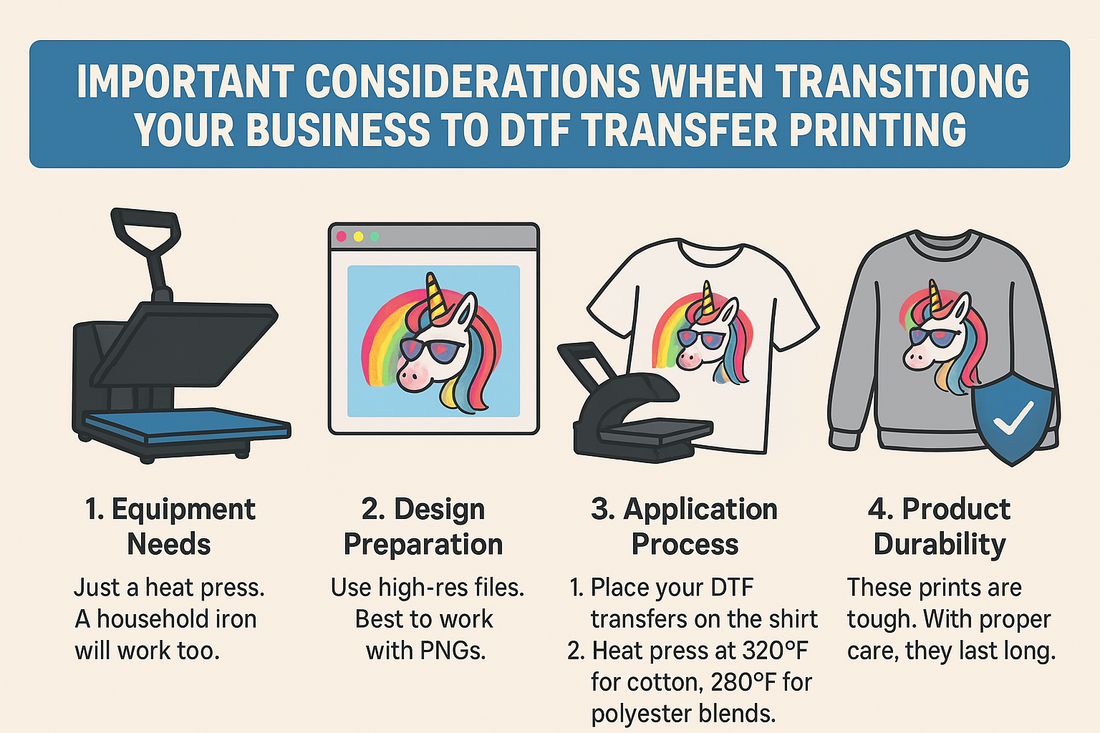 Important Considerations When Transitioning Your Business to DTF Transfer Printing