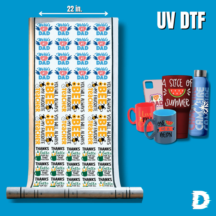 Print-ready UV DTF gang sheet