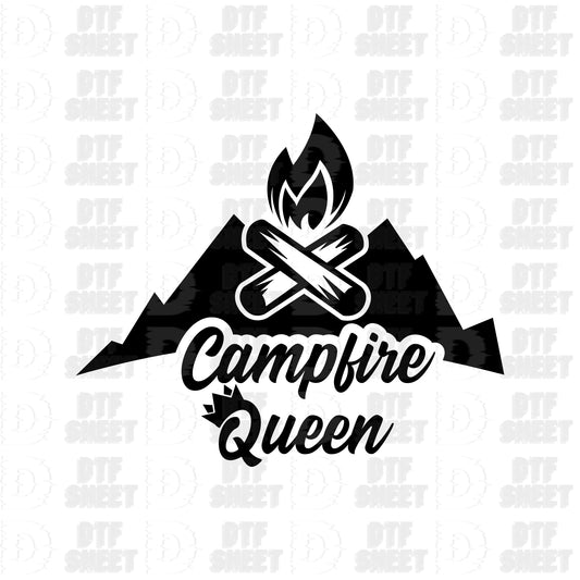 Campfire Queen - Camping Collection - DTF Transfer