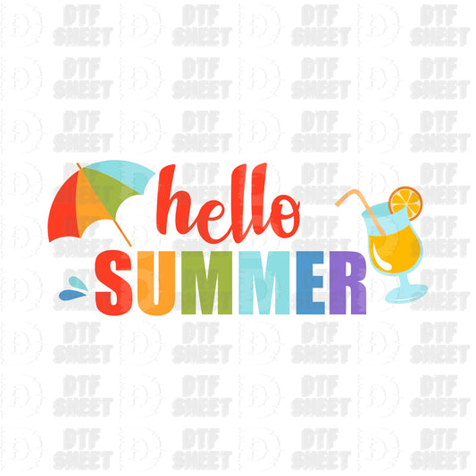 Hello Summer - Summer Collection - DTF Transfer