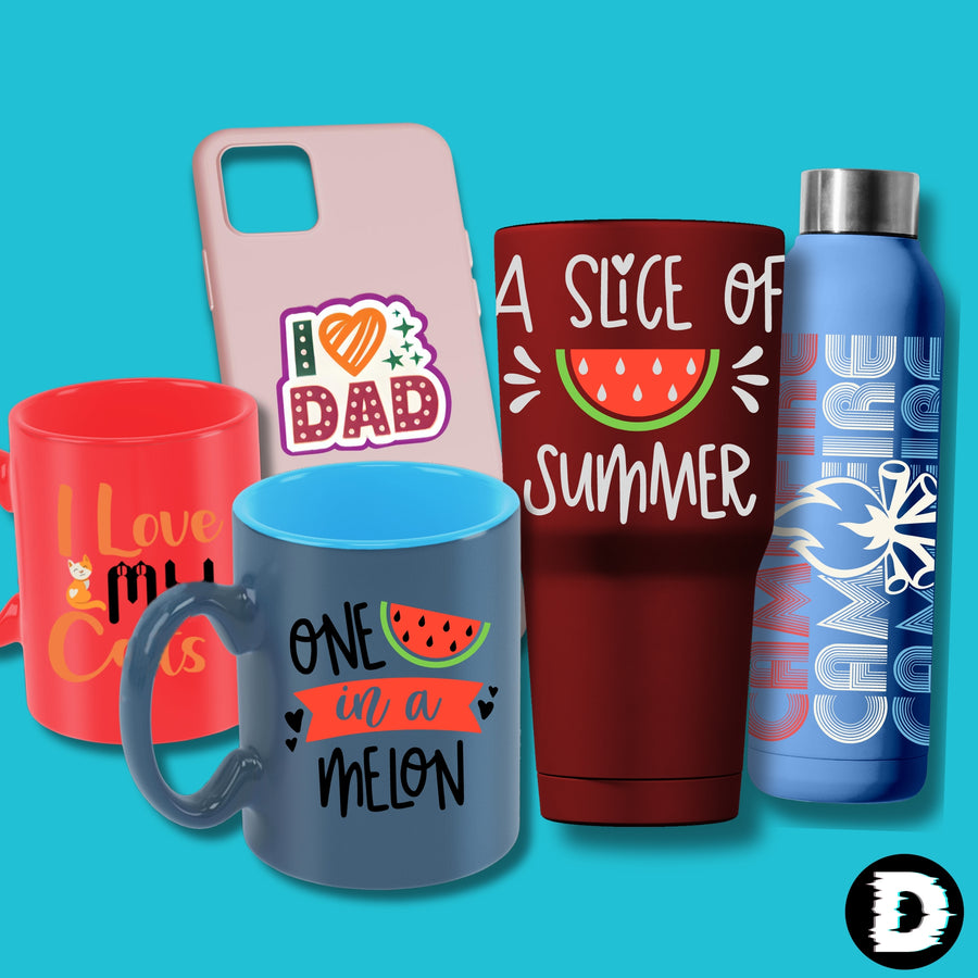 UV DTF decals on hard-surface products