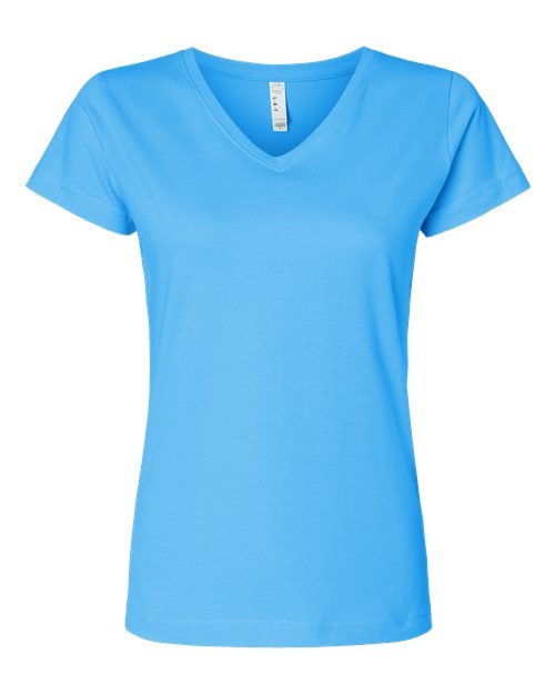 LAT 3507 — Women's Fine Jersey V-Neck Tee