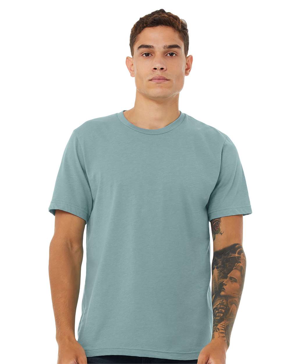 BELLA + CANVAS - CVC Jersey Tee - 3001CVC - Heather Blue Lagoon