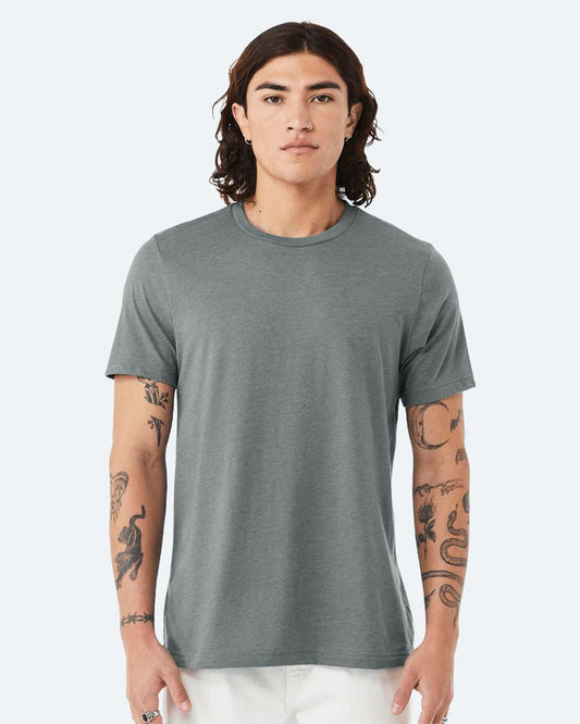 BELLA + CANVAS - CVC Jersey Tee - 3001CVC - Heather Blue Storm