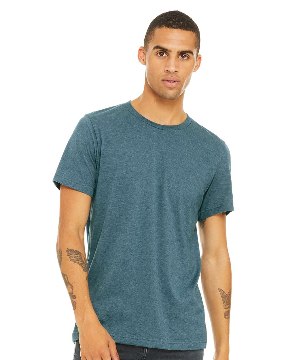 BELLA + CANVAS - CVC Jersey Tee - 3001CVC - Heather Deep Teal
