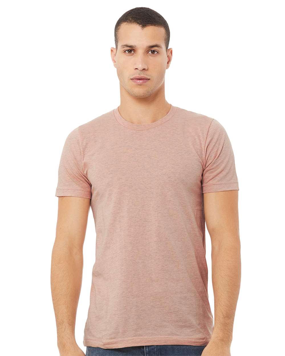 BELLA + CANVAS - CVC Jersey Tee - 3001CVC - Heather Prism Peach