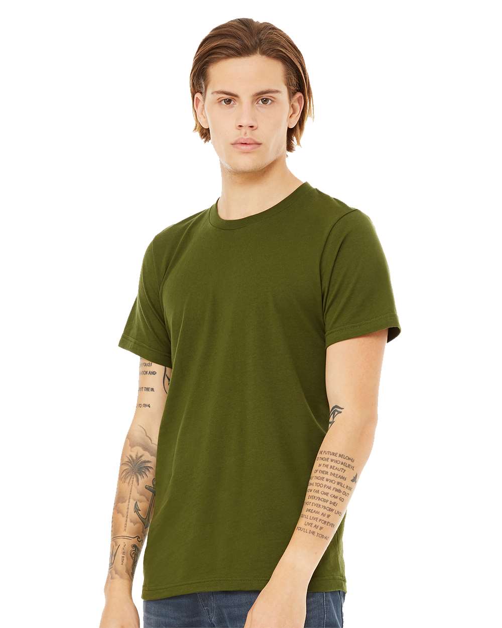 BELLA + CANVAS - Jersey Tee - 3001 - Olive – DTFSheet.com