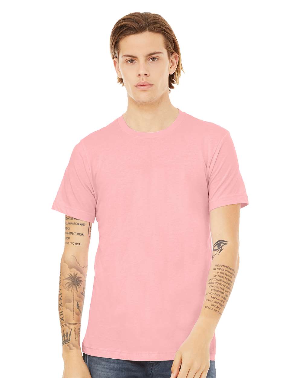 BELLA + CANVAS - Jersey Tee - 3001 - Pink – DTFSheet.com