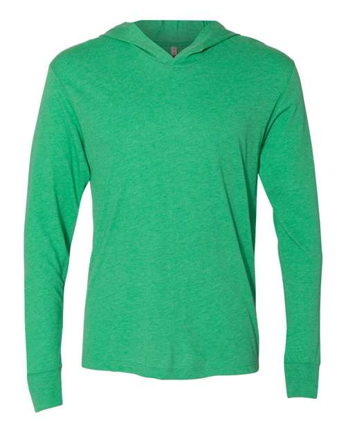 Next Level 6021 — Unisex Triblend Hooded Long Sleeve Pullover T-Shirt