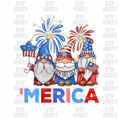 'Merica - 4th of July - DTF Transfer