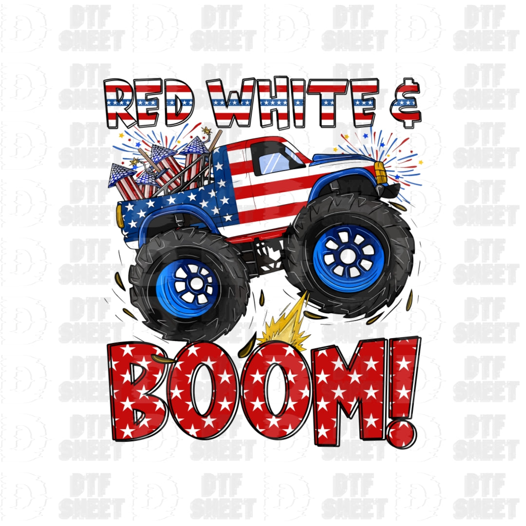 Red, White & Boom - 4th of July - DTF Transfer