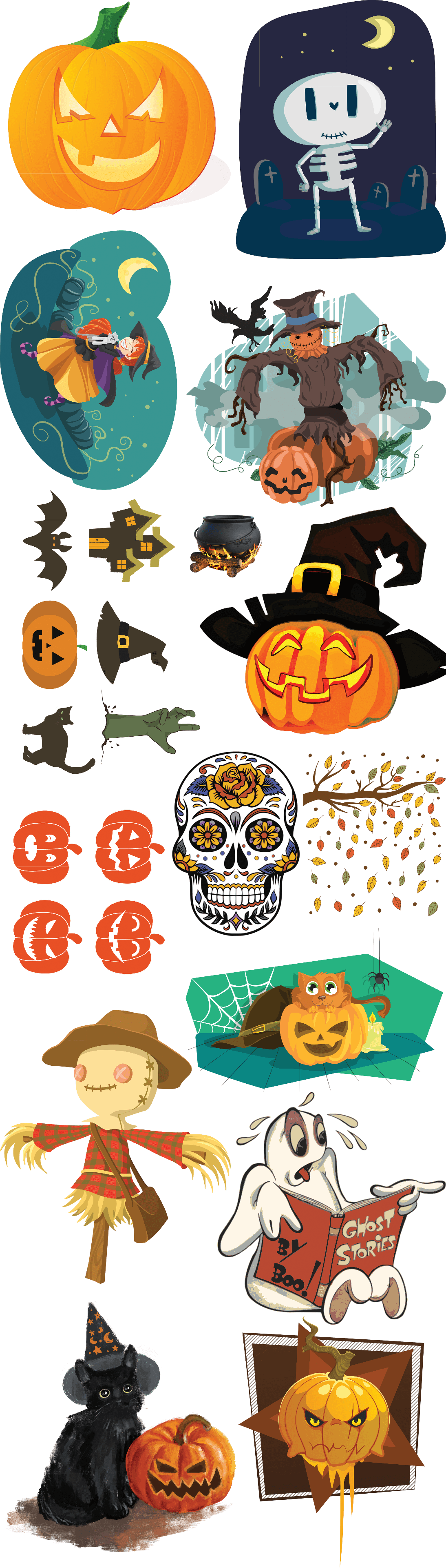 Halloween Gang Sheet - Ready to Press - 20+ Designs - DTFSheet.com