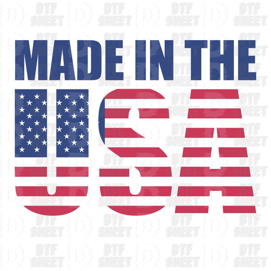 Made in the USA - 4th of July - DTF Transfer