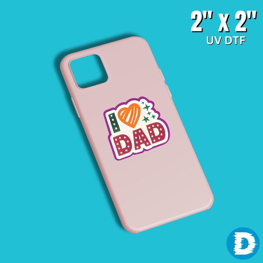 Detailed UV DTF transfer applied to a smooth phone case