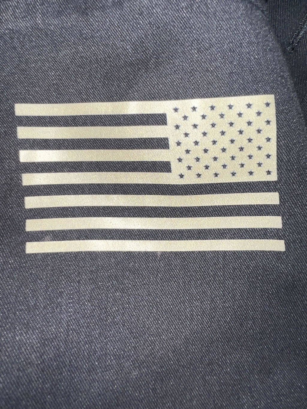 Tiny stars and thin lines printed on a customer work shirt
