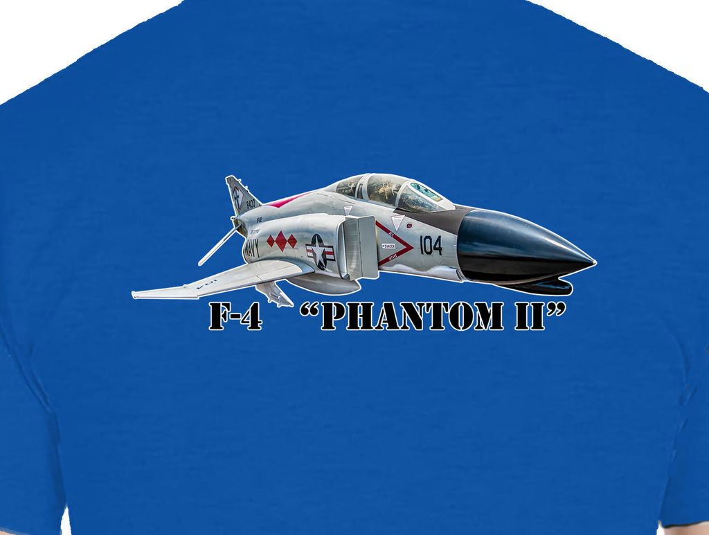 Customer shirt with a detailed aircraft transfer