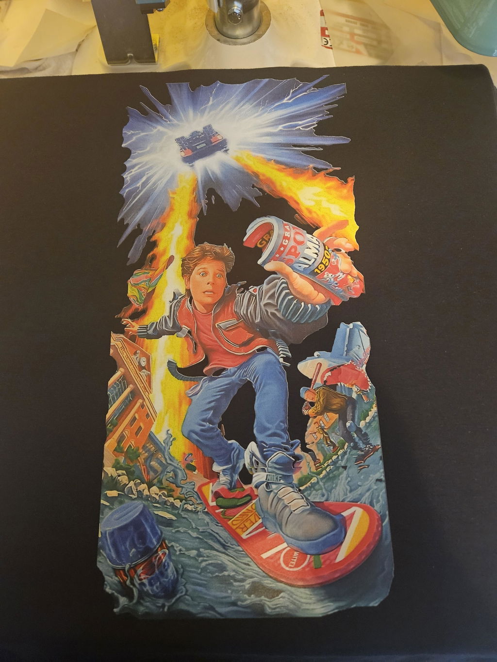 Customer shirt with vivid full-color character artwork
