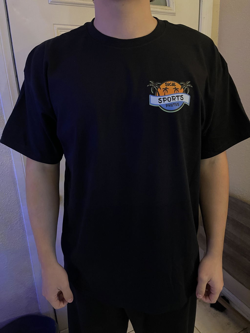 Front view of the finished customer shirt