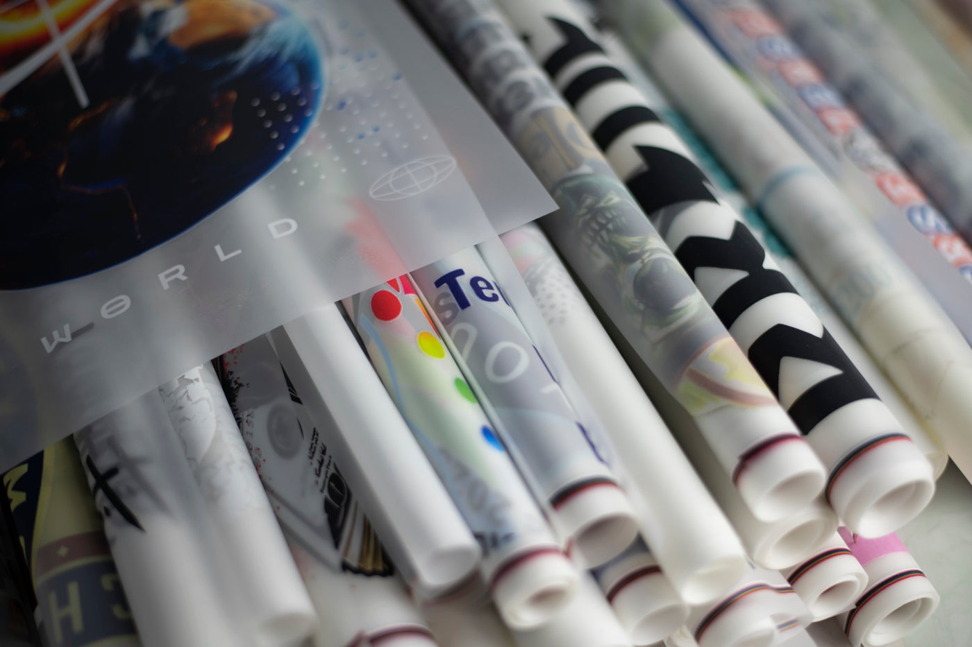 Printed DTFSheet gang sheets rolled and ready to ship